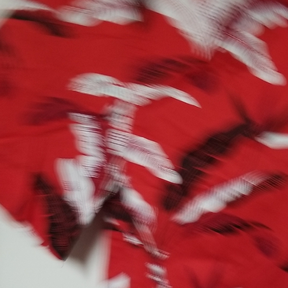 H&M Red and Black Leaf Print Shirt - Picture 5 of 7